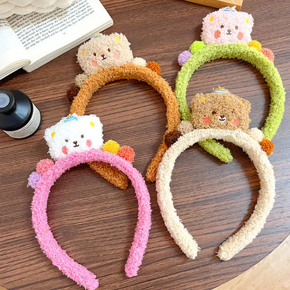 Kawaii Plush Bear Hairband 🐻✨ Fun Headband for Women & Girls | Adorable Party Accessory & Photo Prop 🎉🎀