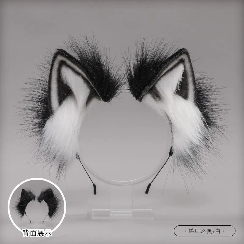 Kawaii Fox Ear Headband 🦊💖 - Adorable Cat Ears Hair Hoop for Cosplay, Halloween & Costume Fun! 🎉✨