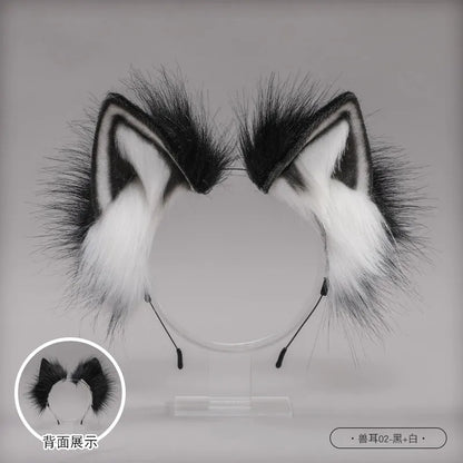 Kawaii Fox Ear Headband 🦊💖 - Adorable Cat Ears Hair Hoop for Cosplay, Halloween & Costume Fun! 🎉✨