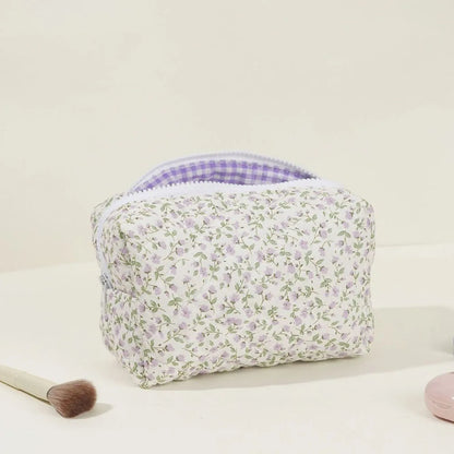 Kawaii Floral Dream 🌸✨ Puffy Makeup Bag - Large Travel Cosmetic Pouch & Accessory! 🌷🌼