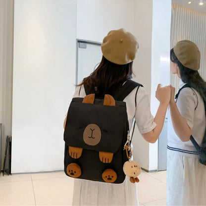 Adorable Kawaii Capybara Backpack 🐾 | Large Capacity Travel Bag 🎒 | Perfect for Students & Couples 💕 | Waterproof Crossbody Handbag 🎁
