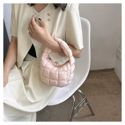 🌈 Puffy Cloud Chic Tote 🌥️✨ - Adorable Pleated Handbag for Trendy Girls! 👜💕 - Pixie Quill