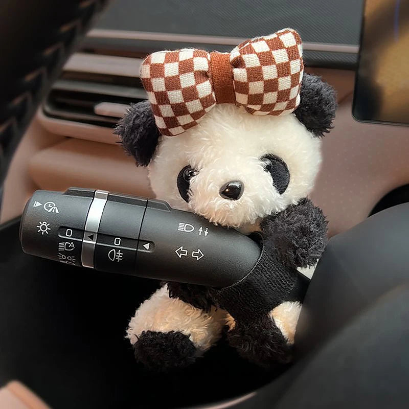Kawaii Plush Puppy Wiper Accessory 🐶✨ Cute Bowknot Dog Car Decoration for Whimsical Interiors!