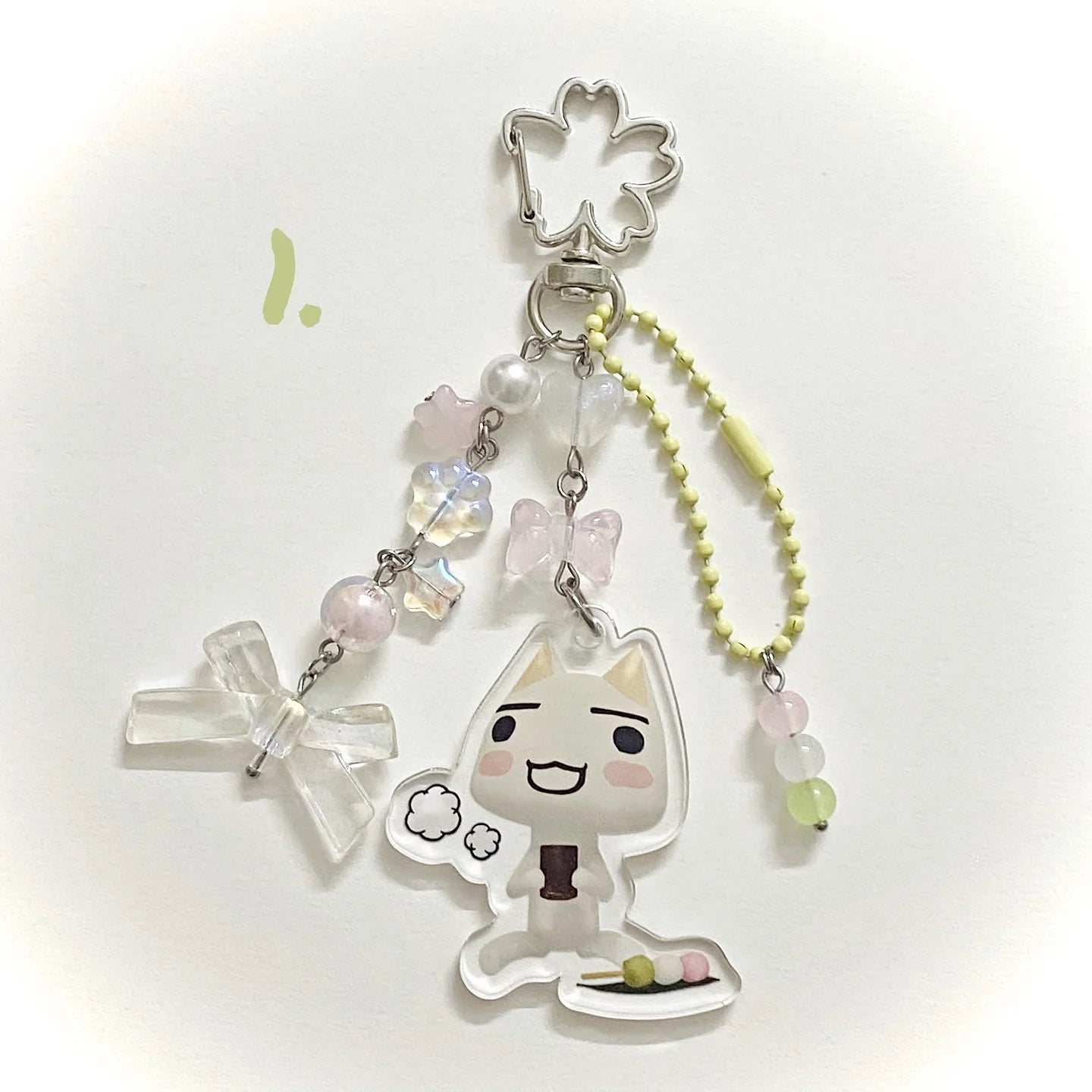Toro Inoue Keychains Beaded Metal Charms With Lobster Clasp Y2K Fun 🎀