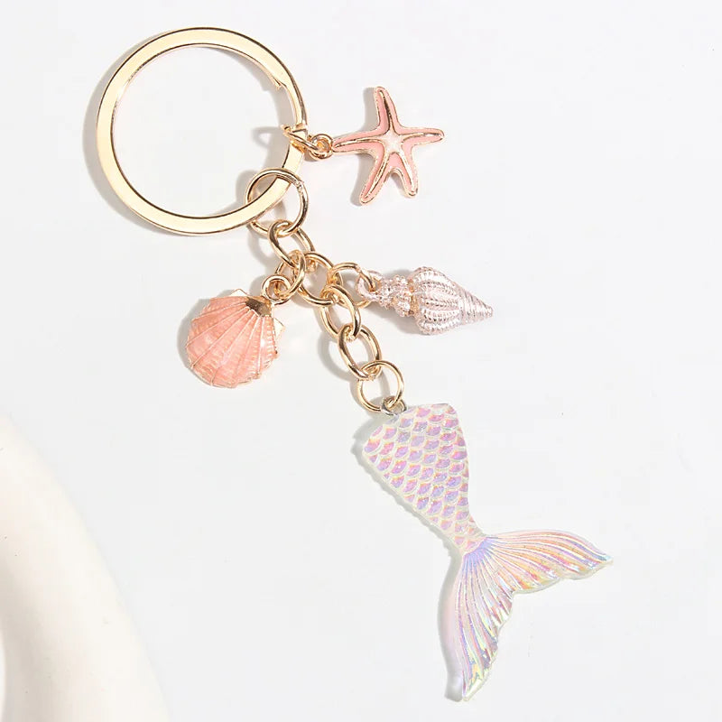 Charming Seaside Delights 🌊🌟 Starfish & Shell Keychain Set 🐚💕 Ideal Summer Surprises! - Pixie Quill