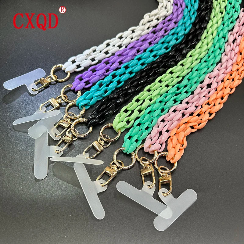 Cute 120cm Anti Lost Phone Lanyard Rope Colorful Acrylic Chain Gift Outdoor 🎀📱