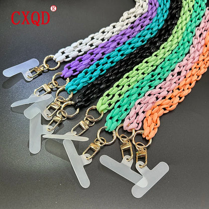 Cute 120cm Anti Lost Phone Lanyard Rope Colorful Acrylic Chain Gift Outdoor 🎀📱