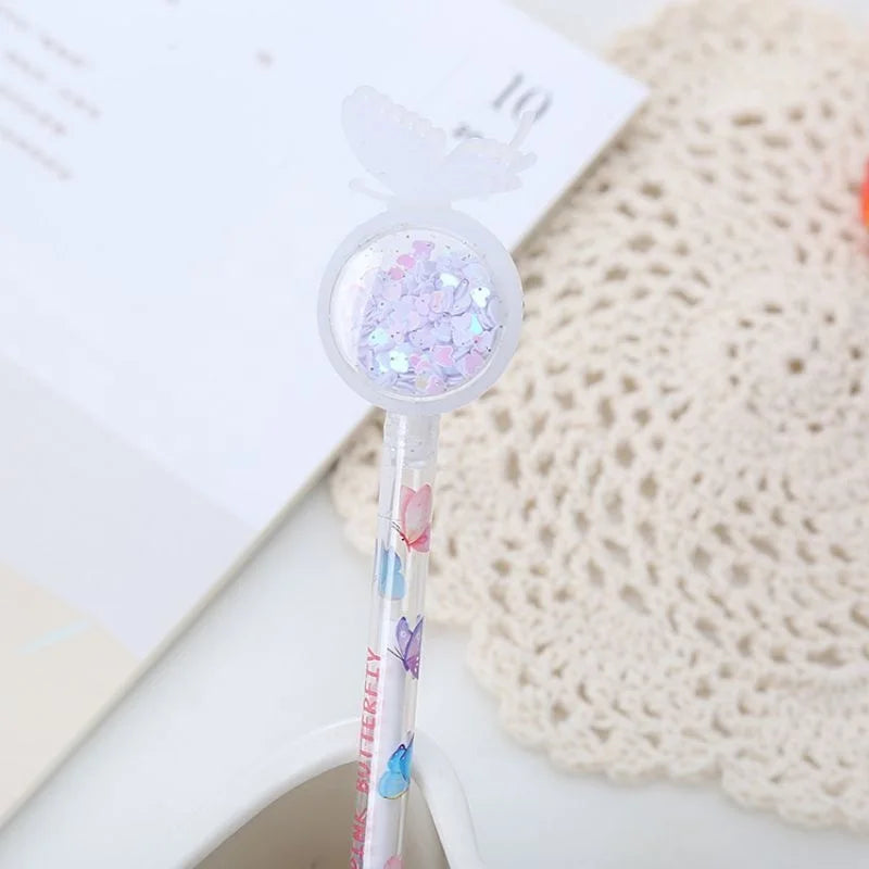 Kawaii Butterfly Gel Pen 🦋✨ | Adorable 0.5mm Gel Ink Pen for School & Office Supplies 💖✏️