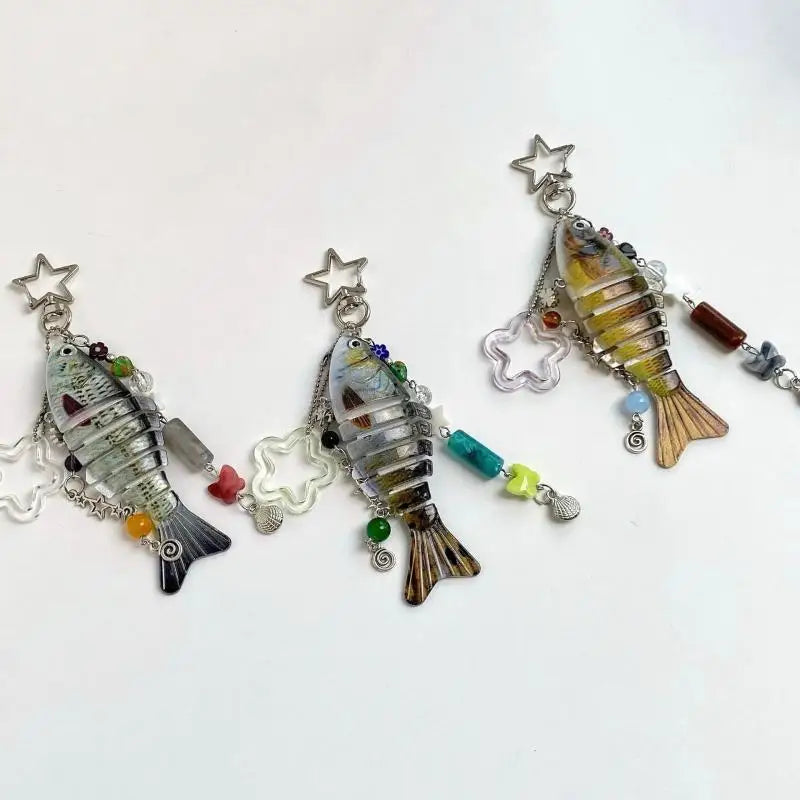 Playful Fish Keychain Bag Charm For Fishing Fans Gift Idea 🎣🐟