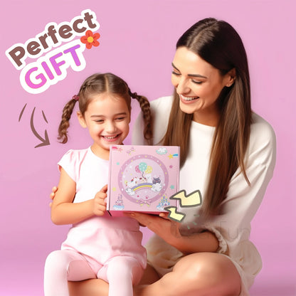🌈✨ Adorable Unicorn Kids Headphones with Mic 🎧 | 85dB Volume Limit for Safe Listening 🎀 | Perfect for iPads, School & Travel 🦄💖