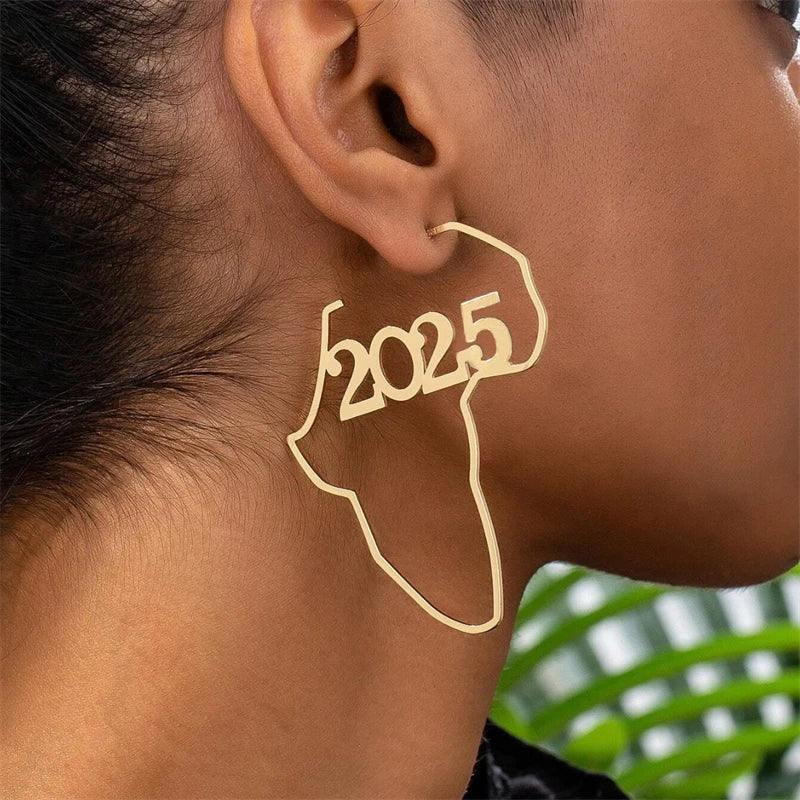 Kawaii 2025 Heart & Star Earrings ✨💖 Trendy Digital Symbols for New Year Celebrations! 🎉👂