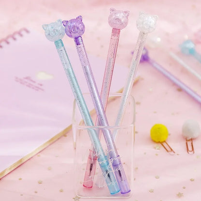 Cute Kawaii Pink Pig Gel Pen 🐷✨ | Adorable Office & School Stationery | 0.5mm Crystal Ink | Ellen Brook