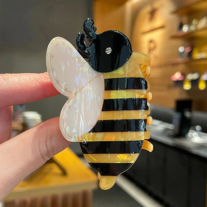 Bee Ball Shape Hair Claw Clip For Women Cute Cartoon Shark Acrylic Accessory 🐝🦈