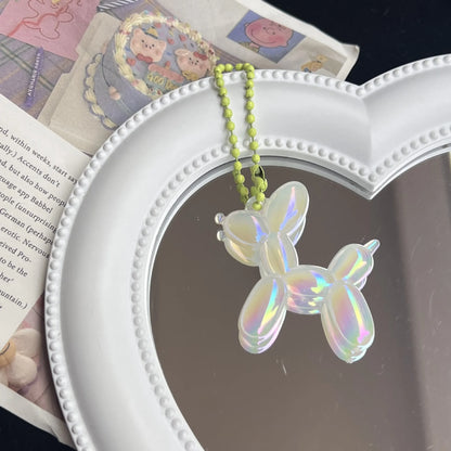 Kawaii Balloon Dog Keychain Models for Girls Sweet Ins Style Balloon Dog Phone Chain Key Buckle Accessories Bag Pendant Toys New
