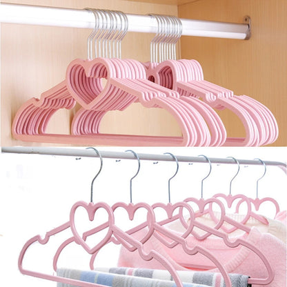 Kawaii Heart Pattern Clothes Hangers Set 🌟💕 | 10PCS Adorable ABS Coat & Clothing Organizers for Kids & Adults!