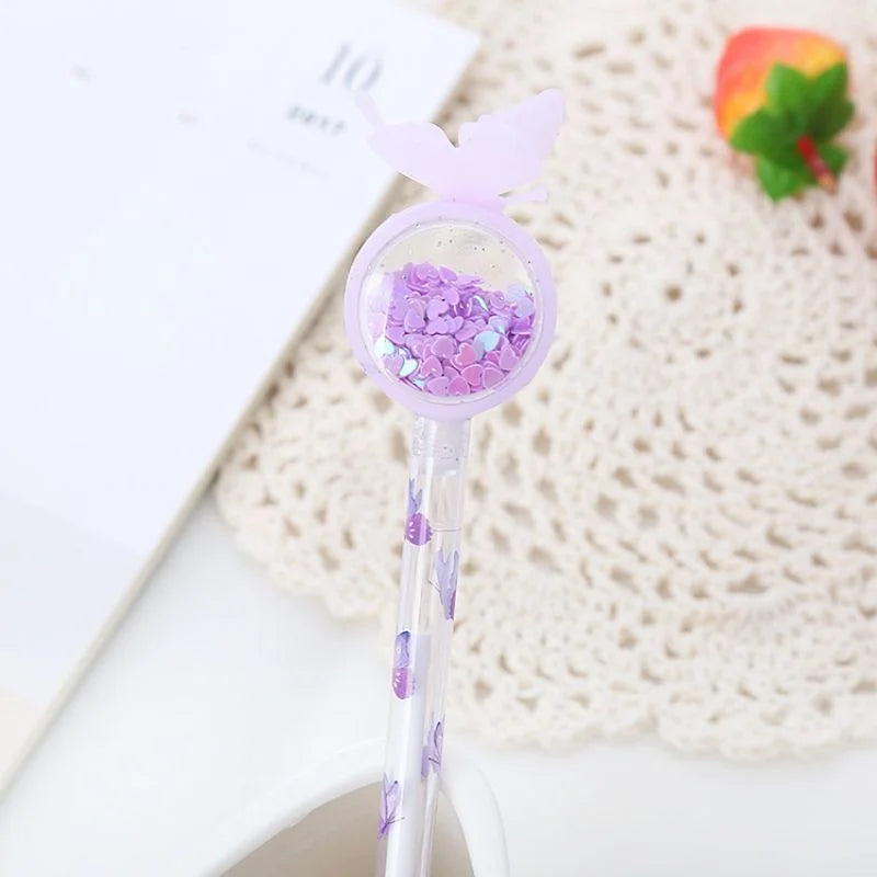 Kawaii Butterfly Gel Pen 🦋✨ | Adorable 0.5mm Gel Ink Pen for School & Office Supplies 💖✏️