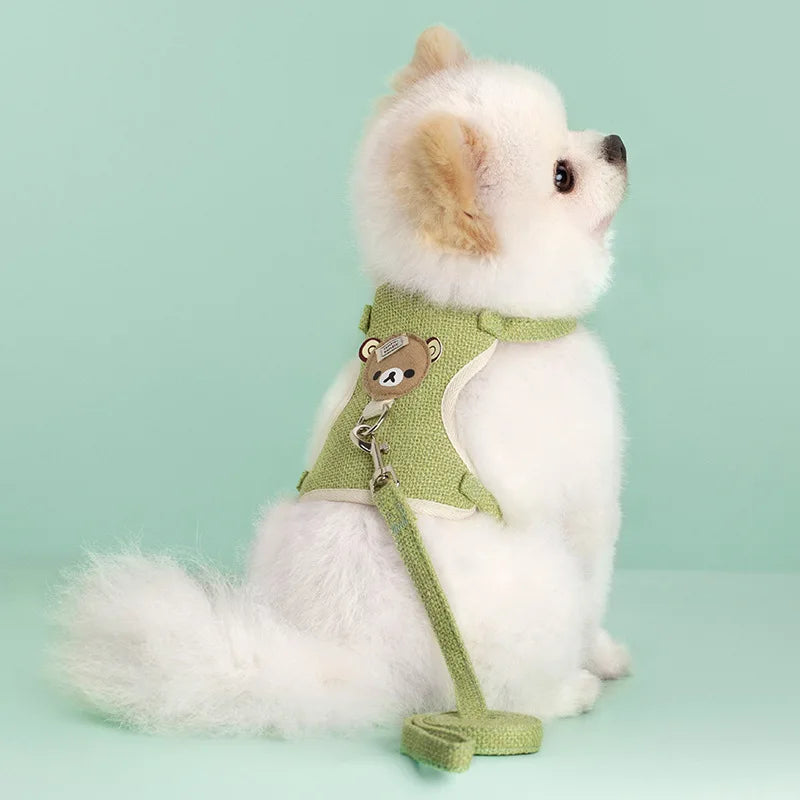 ✨ Adorable Adjustable Pet Harness & Lead Set 🐾💕 Perfect for Outdoor Adventures with Your Furry Friend! 🌈🐶🐱