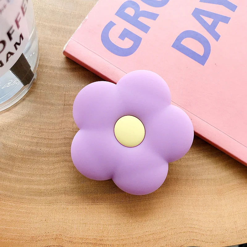 🌸✨ Cute & Colorful Flower Power Phone Stand! 🌼📱 Foldable Finger Ring Grip for iPhone 14 Pro Max, Samsung A54 & Xiaomi! 🌈💕 - Pixie Quill