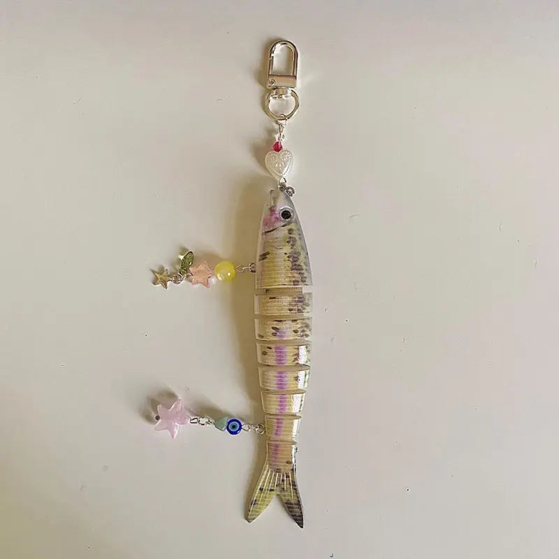 Whimsical Handmade Fish Keychain 🎣🐟✨