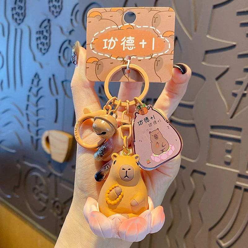 Adorable Bathing Capybara Keychain 🛁✨ - Kawaii Resin Pendant for Bags & Gifts!