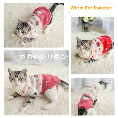 Kawaii Cozy Pup & Kitty Sweater 🐶🐱✨ | Adorable Winter Wear for Small & Medium Dogs!