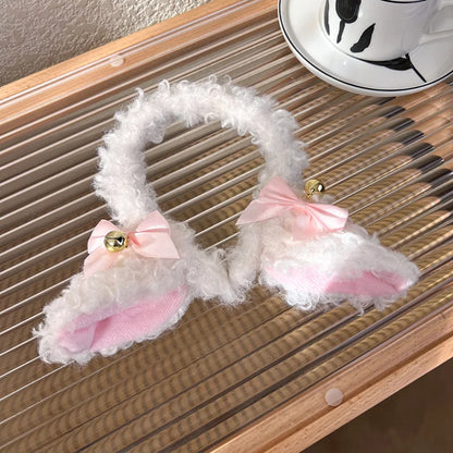 Kawaii Sheep Ears Headband 🌸🐑 Handmade Lolita Style Headdress
