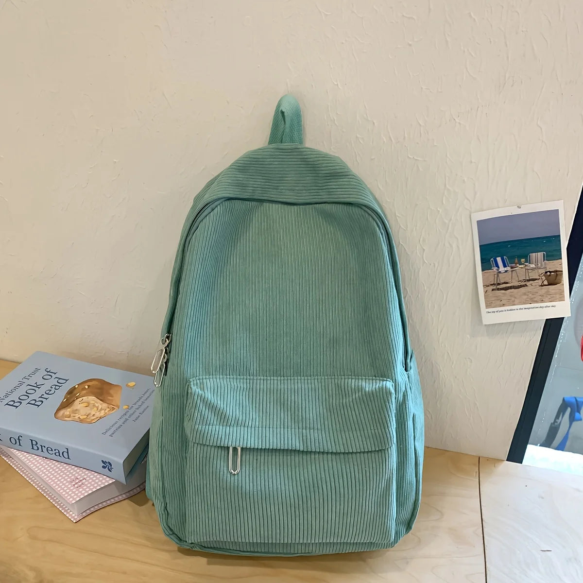 🎒 Cozy Corduroy Cutie: Japanese-Inspired Backpack for School Adventures! 🌟 - Pixie Quill