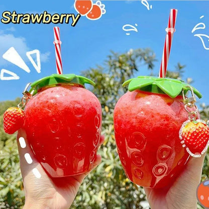 🍓 Berry Bliss Bottle! 🌈 500ml Fun Straw Drinkware for Sipping Delight 🍹 - Pixie Quill