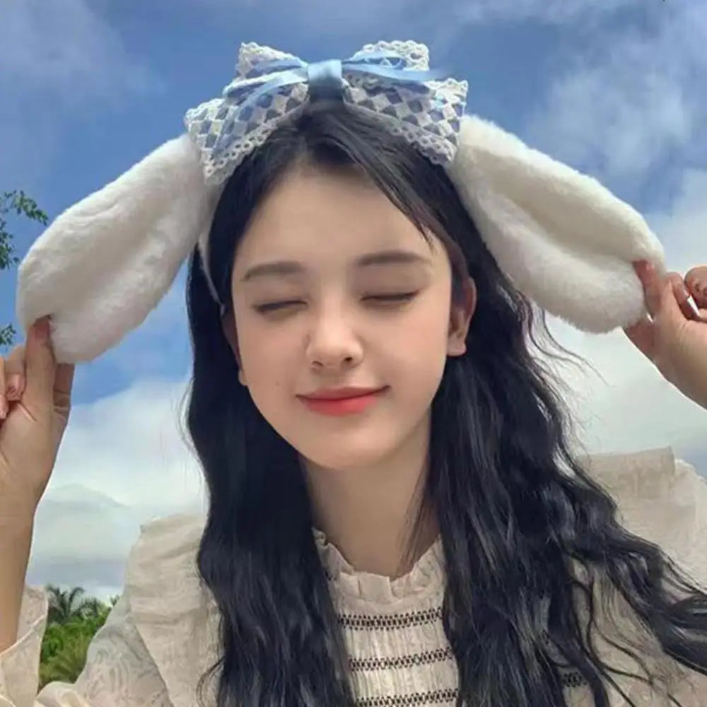 Adorable Cinnamoroll Ears Headband Plush Hair Band Non Slip For Women Girls 🐶✨🎀