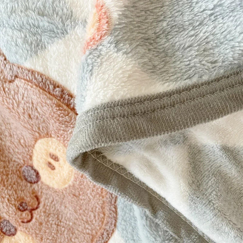 Snuggle Up with Adorable Bear Friends 🐻💖 Cozy Fleece Blanket for Travel & Home! - Pixie Quill