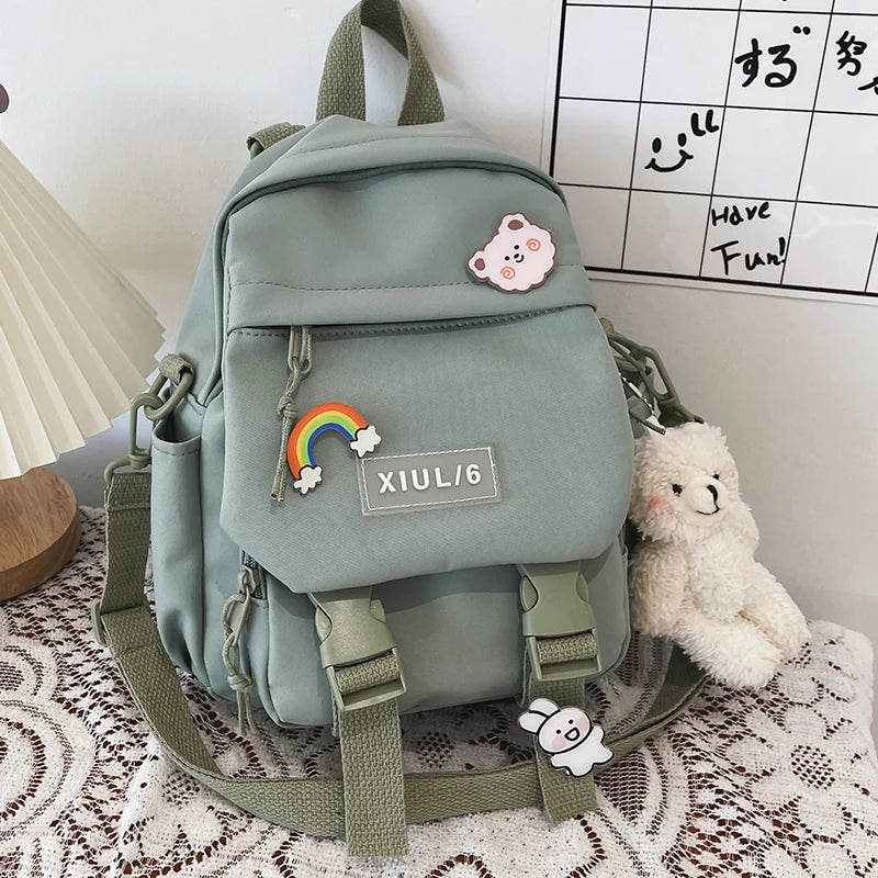 Kawaii Mini Backpack 🌸✨ | Cute Dual-Use School Bag for Girls 🎒 | Adorable Travel Rucksack for Teens 🌟