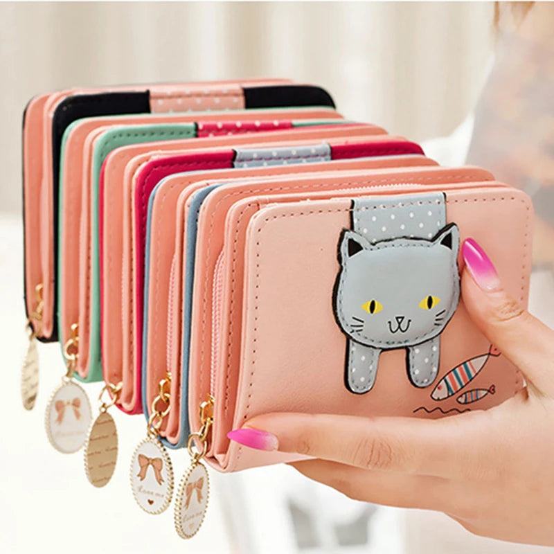 Wallest Women Purse Cute  Anime Wallet  Portable Small Luxury Wallets for Women Clutch Bag Carteras Para Mujer Coin Pocket