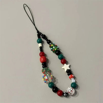 Whimsical Christmas Phone Chain Charm 🎄 Cute Wrist Strap Lanyard For IPhone