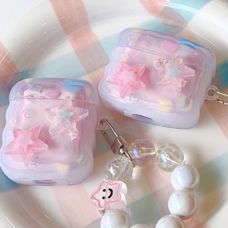 ✨ Adorable 3D Starry AirPods Case 🎶 Cute & Stylish Protection! 🎧💖 - Pixie Quill