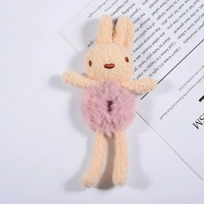 🐾 Adorable Plush Ponytail Headband - Cute Cartoon Animal Hair Ties for Kids! 🌟