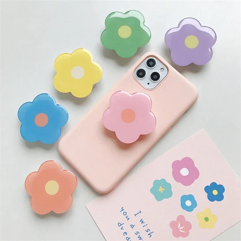 🌸 Adorable Floral Phone Buddy 🌼 Whimsical Acrylic Stand & Grip ✨ - Pixie Quill