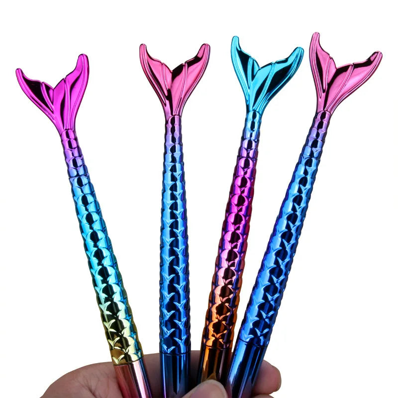 Cute Mermaid Kawaii Gel Pen 🐚✨ | Adorable 0.5mm Ballpoint Stationery for School & Office 🌈💖