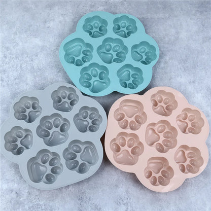 Paw Print Silicone Mold for Dog Cat Treats Candy Fondant Soap 🐾