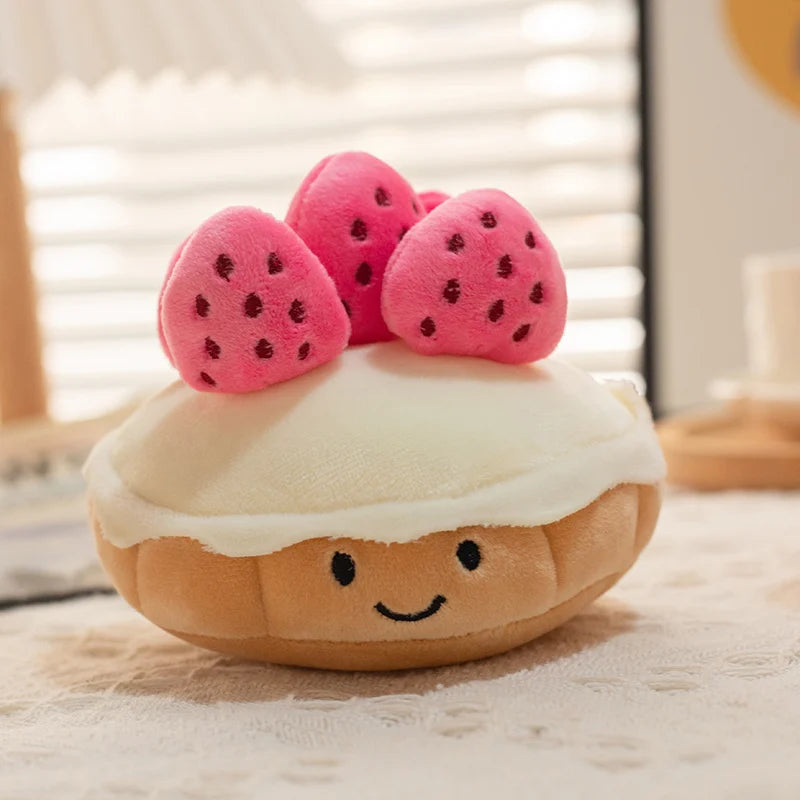 🍰 Strawberry Muffin Plushie Delight 🎀 Squishy Snack Buddy for Kids & Parties! 🎉