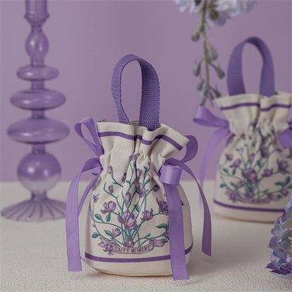 Charming Floral Treat Bags 🌸🍬 - Adorable Drawstring Pouches for Sweet Surprises! 🎁✨