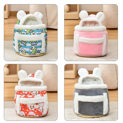 Cozy Kawaii Cat & Dog Backpack 🐾💖 | Velvet Nest Pouch for Snuggly Adventures | Warm & Comfy Pet Carrier 🐱🐶✨