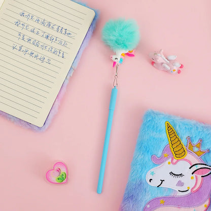 Sweet Plush Bear Lockable Notebook Set With Pen For School Kids Gift 📓🧸✏️