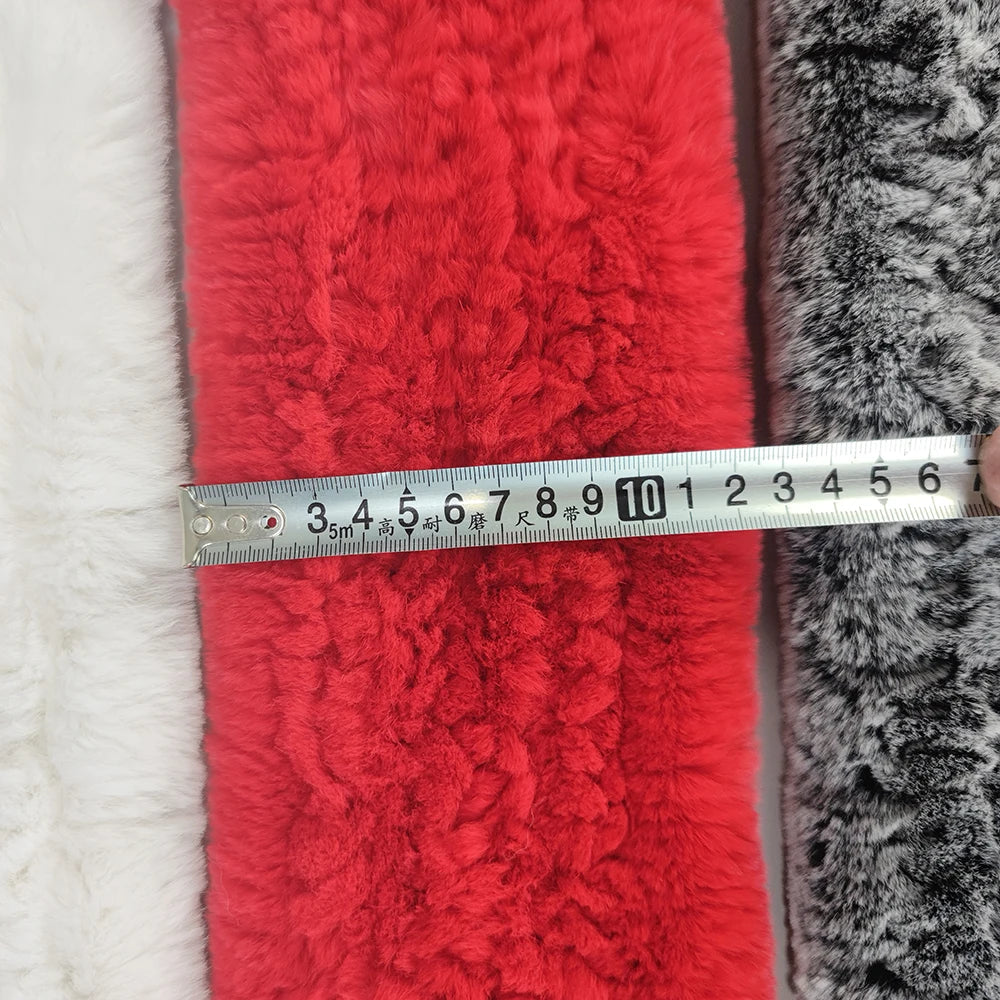 Lux Rex Rabbit Fur Scarf For Women Real Fur Warmth 🧣 Cozy Elegance ❄️