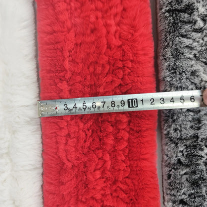 Lux Rex Rabbit Fur Scarf For Women Real Fur Warmth 🧣 Cozy Elegance ❄️