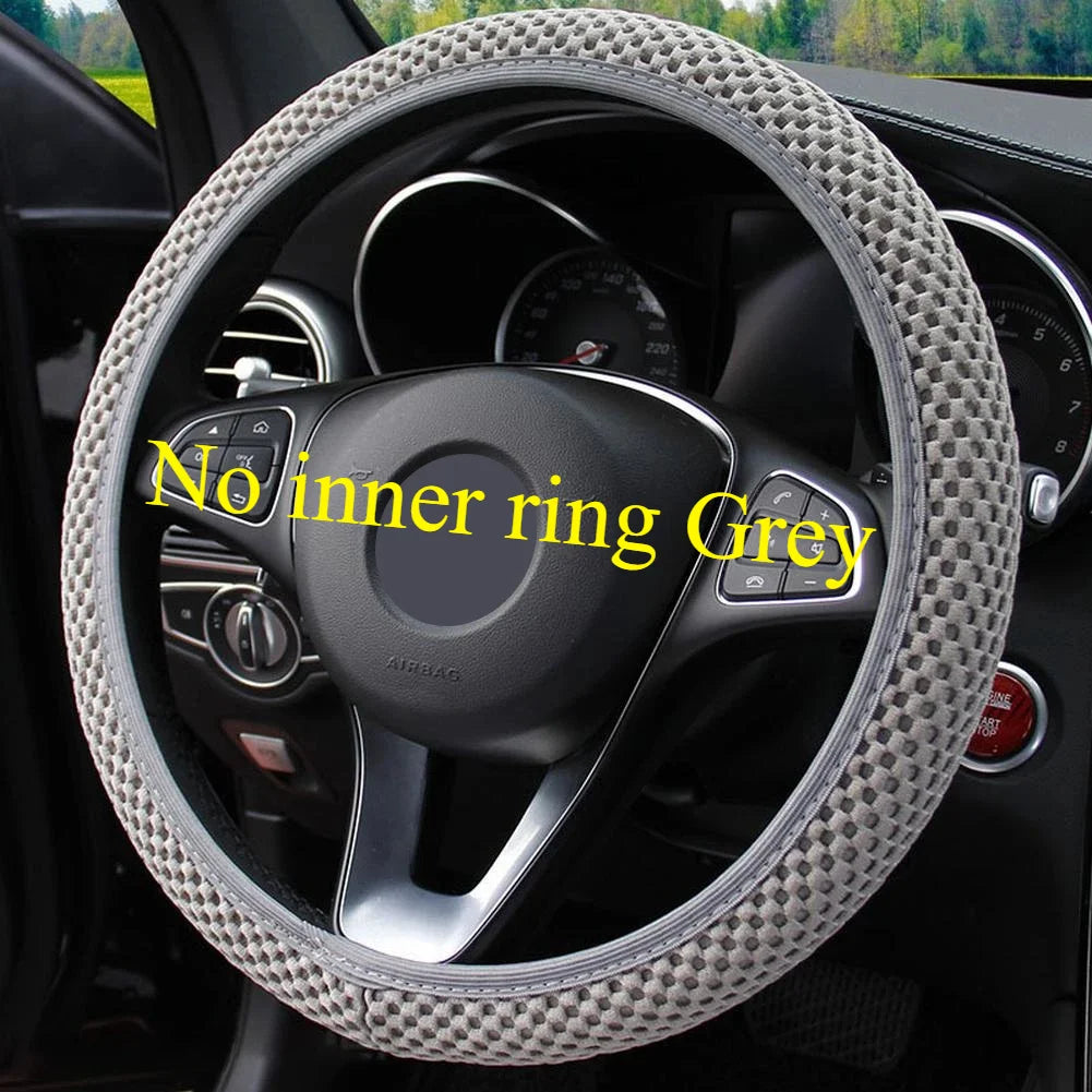 Kawaii Cartoon Car Steering Wheel Cover ☀️💖 | Ice Silk Summer Bliss 🌈 | Breathable, Non-Slip & Sweat-Absorbing for All Seasons! 🚗✨