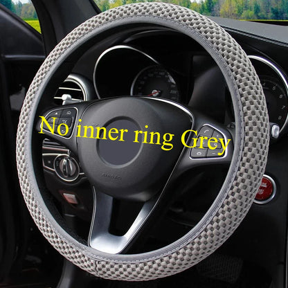 Kawaii Cartoon Car Steering Wheel Cover ☀️💖 | Ice Silk Summer Bliss 🌈 | Breathable, Non-Slip & Sweat-Absorbing for All Seasons! 🚗✨