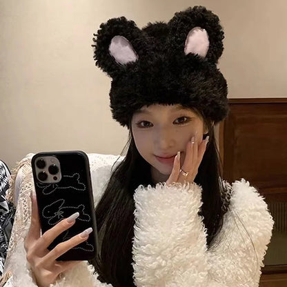 🐰 Cozy Kawaii Rabbit Ears Beanie 🎩 - Unisex Warm Hip Hop Hat for All Seasons! 🌟