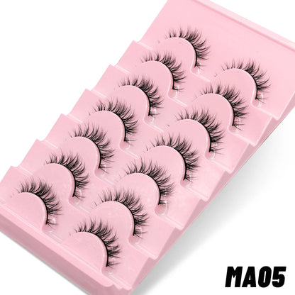 Manga Lashes 3D Natural Fluffy Cross Wispy Eyelashes 😺✨