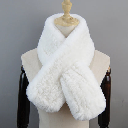 Lux Rex Rabbit Fur Scarf For Women Real Fur Warmth 🧣 Cozy Elegance ❄️
