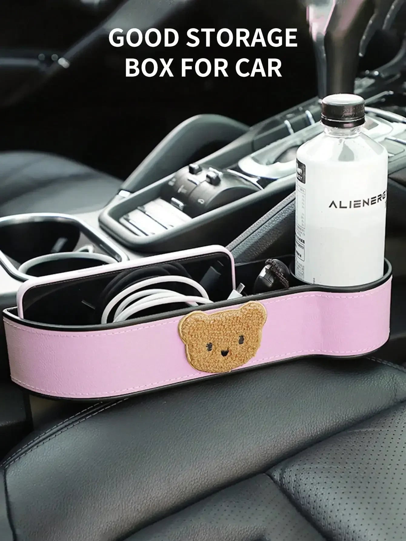 Kawaii Car Seat Gap Organizer 🌟✨ - Cartoon Storage Box for Adorable Car Interiors 🚗💕